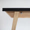 Uitschuifbare tafel Envelop, 90x65x75, essenhout, zwart