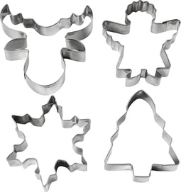 Uitsteekvormen Creotime kerstthema set à 4stuks assorti