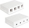 Uitvoerdoos voor 4 Keystone modules / wit