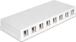 Uitvoerdoos voor 8 Keystone modules / wit