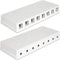 Uitvoerdoos voor 8 Keystone modules / wit