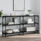 vidaXL - Wandtafel - 150x29x75 - cm - bewerkt - hout - zwart