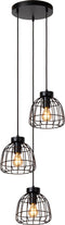 Lucide FILOX - Hanglamp - Ø 44,5 cm - 3xE27 - In hoogte verstelbaar - Zwart