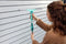 Leifheit Pro Reach XL - Raamtrekker 2in1 - 40 cm wisbreedte - Zilverkleurig Turquoise