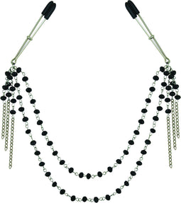 Sportsheets - Sincerely Black Jeweled Nipple Clips