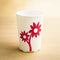 Antislip beker bloemen - Melamine - 200 ml - Transparant
