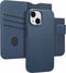 Accezz Hoesje Geschikt voor iPhone 15 Hoesje Met Pasjeshouder - Accezz Leather Bookcase 2-in-1 Geschikt voor MagSafe - donkerblauw