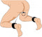 XR - MASTERSERIES - ANKLE CUFFS W/ TESTICLES STRANGULATOR RING