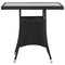 vidaXL - Tuintafel - 80x80x74 - cm - poly - rattan - zwart