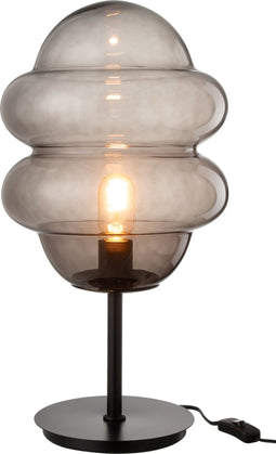 J-Line tafellamp Honinglepel - glas - grijs