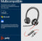 Poly Blackwire 8225 - On Ear Headset - Noise Cancelling Microfoon - Zwart