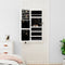 vidaXL - Sieradenkast - met - spiegel - en - LED - wandgemonteerd - wit