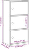 vidaXL - Boekenkast - 40x24x77 - cm - bewerkt - hout - oud - houtkleurig