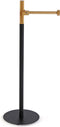 Toiletrolhouder Versa River Zwart Metaal Bamboe 16,8 x 54,5 x 16,8 cm
