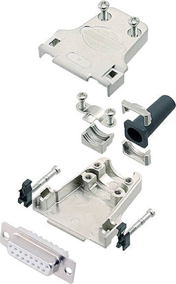 encitech DTZF15-DMS-W-K 6355-8045-12 D-sub female connectorset 180 ° Aantal polen: 15 Soldeerkelk 1 stuk(s)