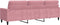 vidaXL - Driezitsbank - 210 - cm - fluweel - roze