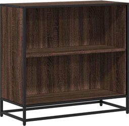 vidaXL - Boekenkast - 80,5x35x76 - cm - bewerkt - hout - bruin - eikenkleur