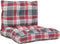 vidaXL - Palletkussens - 2 - st - ruitpatroon - stof - rood
