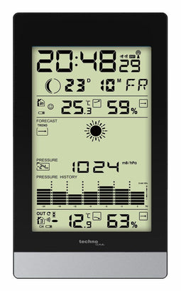 Technoline WS 9050 - Weerstation - Binnen- en buitentemperatuur - Zwart/Zilver