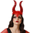 Halloween/horror verkleed diadeem/tiara - grote duivel hoorns - kunststof - dames/meisjes