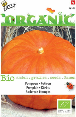 5 stuks - Buzzy - Organic Pompoen Etampes (Skal 14725) Tuinplus