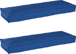 vidaXL - Ligbed - Kussens - 2 - stuks - Koninklijk - Blauw - 120x40x8 - cm - Oxford - Stof