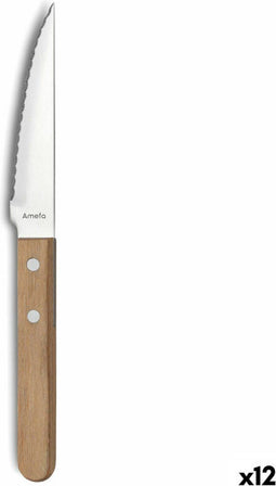 Vleesmes Amefa Pizza Bois Metaal Hout (21 cm) (Pack 12x)