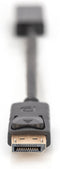 Digitus AK-340400-001-S DisplayPort adapter cable, DP - HDMI type A M/F, 0.15m,w/interlock, DP 1.1a compatible, CE, bl