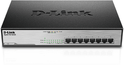 D-Link 8 Port Desktop Switch - Unmanaged - 8 PoE+ Poorten 140W - 16Gbps