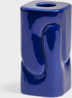 &Klevering Puffy kandelaar donkerblauw 10 cm