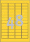 Avery ILK - Mini Etiketten - afneembaar - geel 45,7 x 21,2 mm (20 vel)