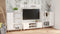 TV-meubel - houten poten - 155x40x50 cm - wit