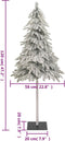 vidaXL - Kunstkerstboom - met - sneeuw - 120 - cm