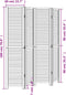 vidaXL - Kamerscherm - met - 4 - panelen - massief - paulowniahout - zwart