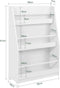 SoBuy KMB45-W - Kinderplank - 3 Planken - Wit 58x18x81cm