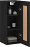 vidaXL - Wandkast - 34,5x34x90 - cm - bewerkt - hout - zwart