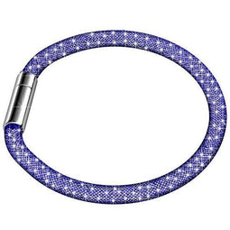 Yolora Dames Mesh Armband - Kalpa Camaka Kristallen - Paars