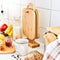 Excellent Houseware Broodplankjes met houder - 6x - bamboe hout - 22 x 15 cm