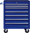 vidaXL - Gereedschapswagen - met - 7 - lades - blauw