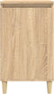 vidaXL - Nachtkastje - 40x35x70 - cm - bewerkt - hout - sonoma - eikenkleurig