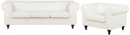 CHESTERFIELD - Woonkamerset - Wit - Polyester