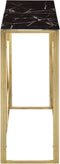 vidaXL - Wandtafel - roestvrijstaal - en - gehard - glas - goudkleurig