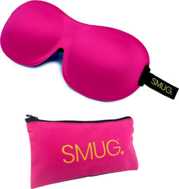 SMUG 3D Slaapmasker met Opbergzakje - 100% Verduisterend - Ergonomisch Oogmasker - Fel Roze
