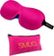 SMUG 3D Slaapmasker met Opbergzakje - 100% Verduisterend - Ergonomisch Oogmasker - Fel Roze