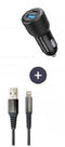 THOMSON - Autolader 60 W - USB-A naar L 3A-kabel - (1 pack)
