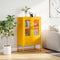 vidaXL - Hoge - kast - 68x39x111,5 - cm - staal - mosterdgeel