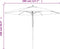 vidaXL - Parasol - met - houten - paal - 299x240 - cm - zwart