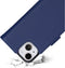 Mobiparts MagSafe Portemonnee/Boekhoesje geschikt voor Apple iPhone 15/14/13 - Echt Leer - Magnetische Sluiting - Ruimte voor drie pasjes - Microvezel voering - Blauw