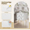 EUGAD nachtkastje met 2 lades - 3D front - wit en goud - MDF en metalen poten - 40 x 53 x 40 cm