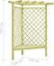 vidaXL - Hoekpergola - met - zitting - 130x130x197 - cm - geïmpregneerd - grenenhout
